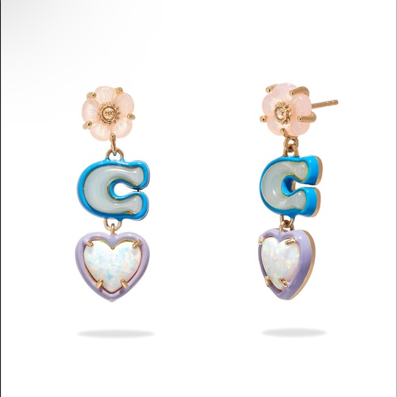 Coach Signature Charm Drop Earrings - Picture 4 of 4